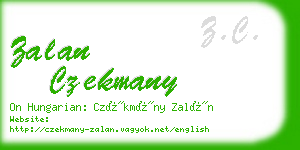 zalan czekmany business card